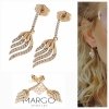 gold plated earrings with exclusive cubic zirconia